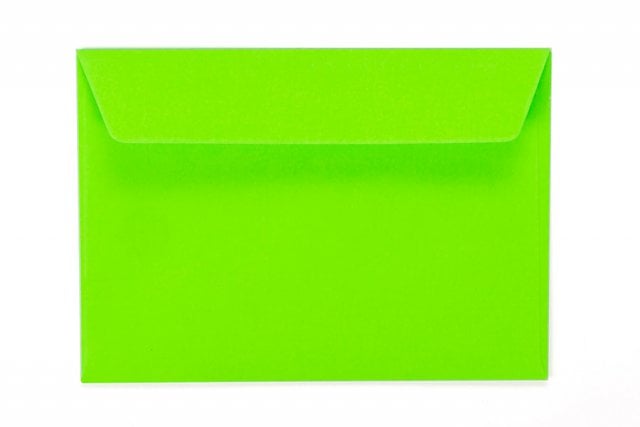 Buste DIN C6 adesive, verde neon