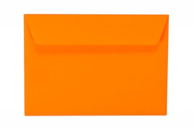 Buste DIN C6 adesive, arancione neon