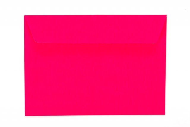 Buste DIN C6 adesive, rosa neon
