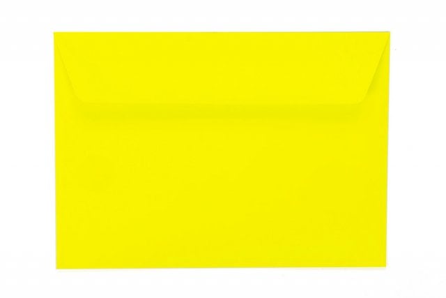 Buste DIN C6 adesive, giallo neon
