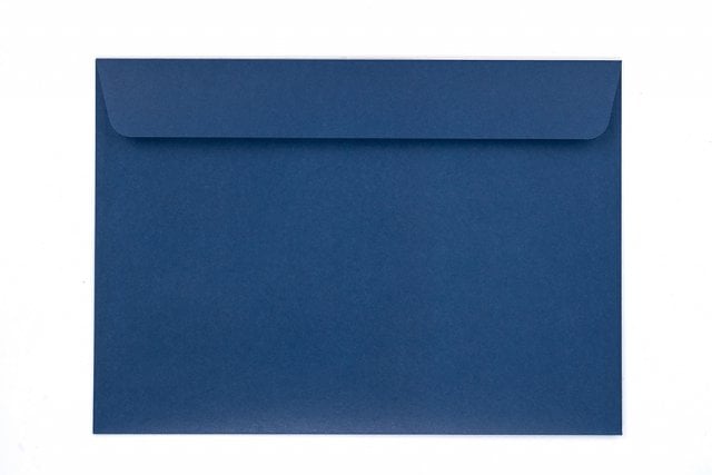 Buste DIN C5 adesive, stampa blu scuro