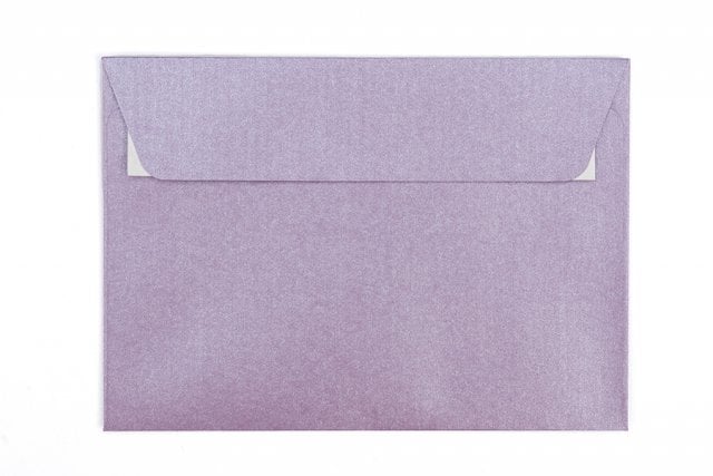 Buste DIN C6 adesive, viola madreperla