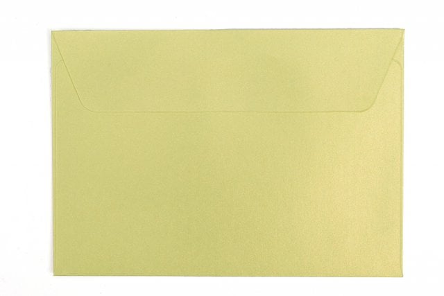 Buste DIN C6 adesive, verde chiaro madreperlato
