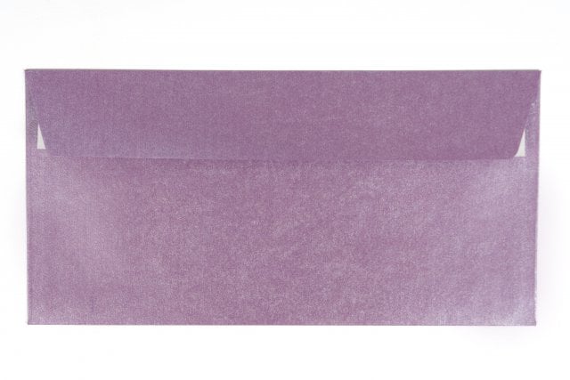 Buste DIN lunghe adesive, viola madreperla