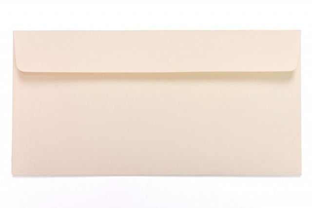 Buste DIN lunghe adesive, crema
