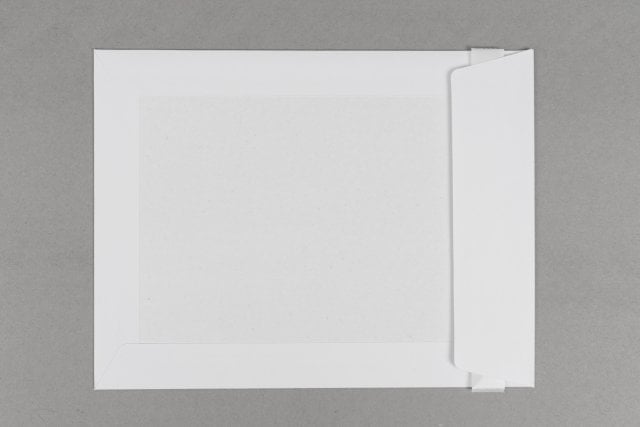 Buste 185x240 mm, bianche con retro in cartone
