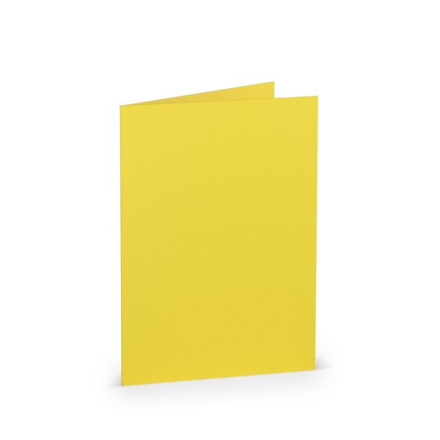 Cartoncini pieghevoli DIN A6, giallo oro