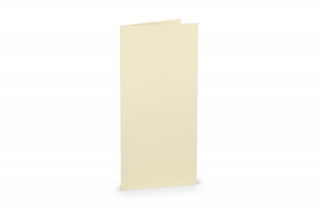 Carte pieghevoli DIN lungo, crema