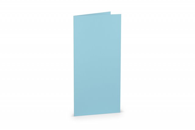 Carte pieghevoli DIN lungo, azzurro