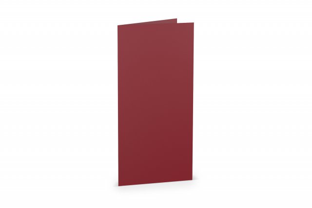 Carte pieghevoli DIN lungo, rosso scuro