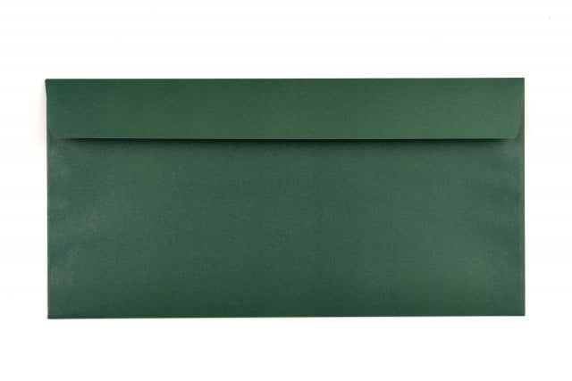 Buste DIN lunghe adesive, stampa verde scuro