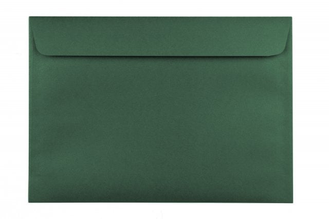 Buste DIN C5 adesive sensibili alla pressione, stampa verde scuro