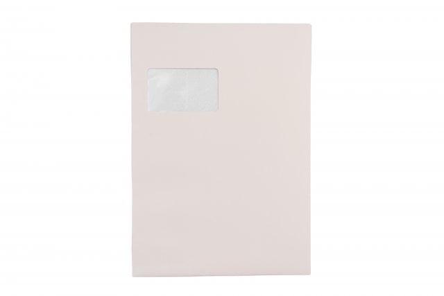 Buste DIN C4 adesive con finestra, stampa crema