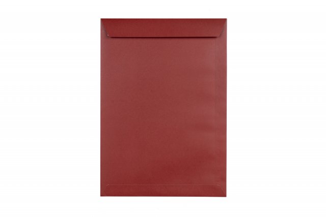 Buste DIN C4 adesive sensibili alla pressione, stampa rosso scuro