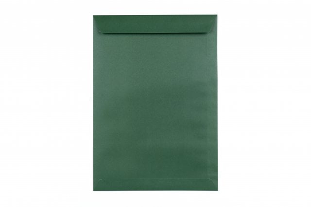 Buste DIN C4 adesive sensibili alla pressione, stampa verde scuro