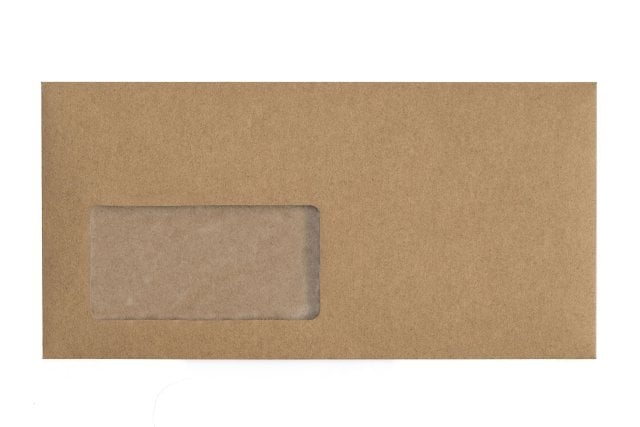 Buste DIN lunghe con finestra, carta kraft