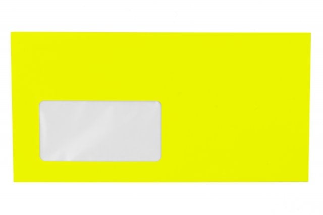 Buste DIN lunghe con finestra, giallo neon