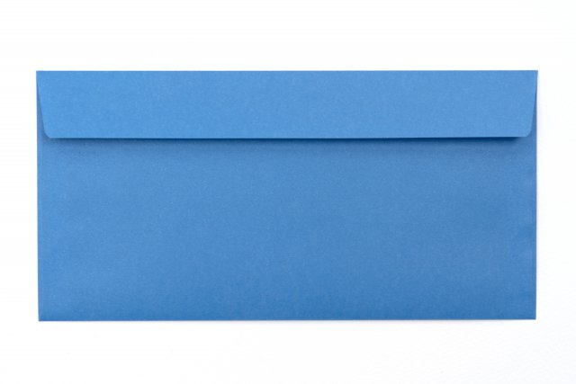 Buste DIN lunghe adesive, stampa blu