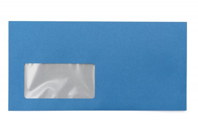 Buste DIN lungo+ con finestra, stampa blu