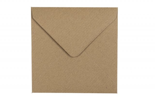 Buste quadrate 140x140 mm, carta kraft
