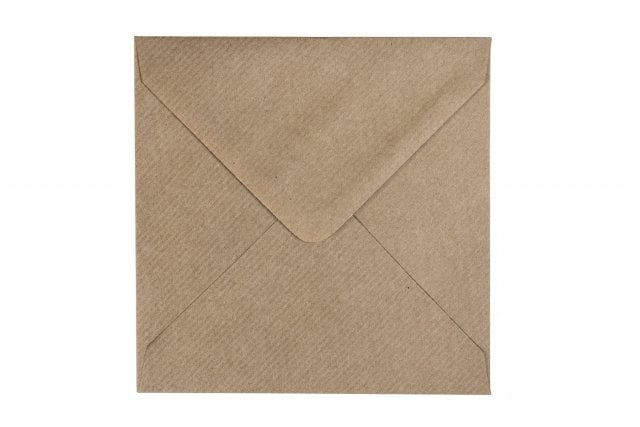 Buste quadrate 140x140 mm, carta kraft Natron a coste