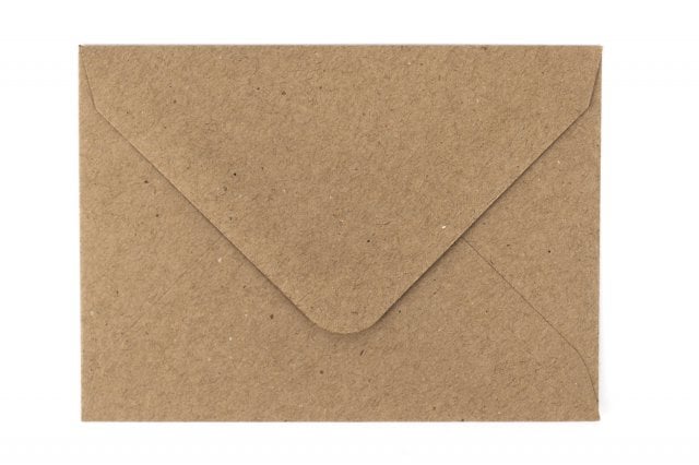 Buste 62x94 mm, carta kraft