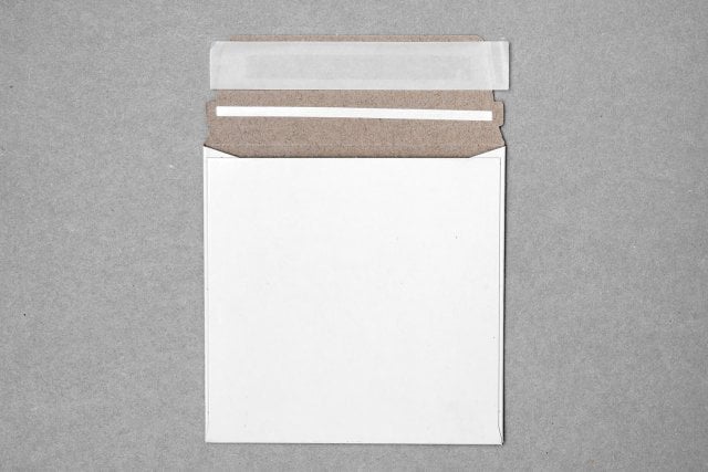 Imballaggio quadrato in cartone 125x125 mm, bianco