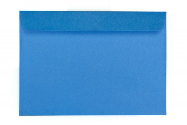 Buste DIN C5 adesive, stampa blu