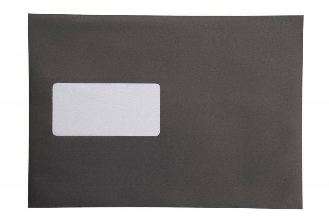 Buste DIN C5 adesive con finestra, stampa nera
