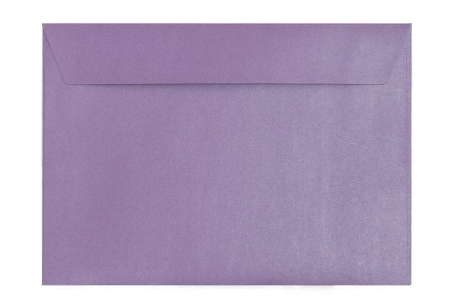 Buste DIN C5 adesive, viola madreperla
