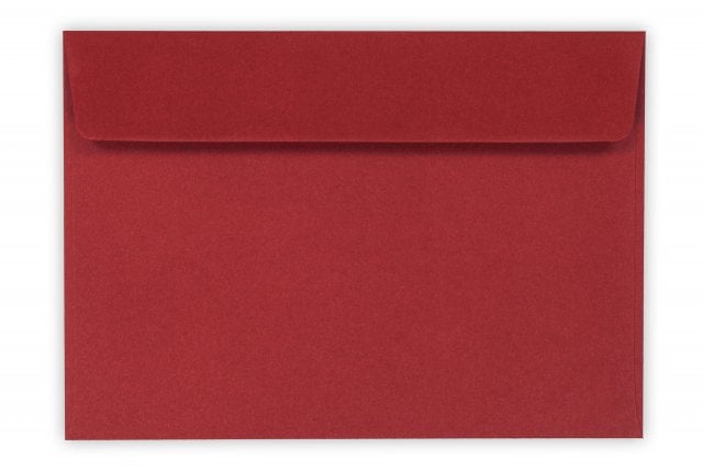 Buste DIN C6 adesive, rosso scuro