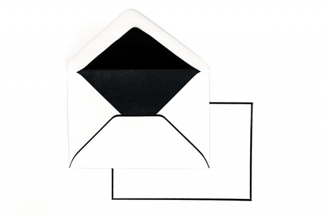 Buste DIN C6, buste funebri con bordo nero