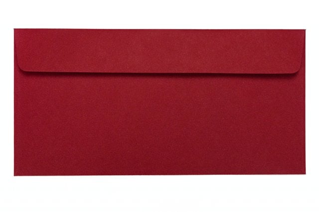 Buste DIN lunghe adesive, rosso scuro