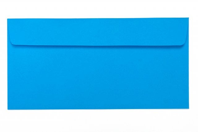 Buste DIN lunghe adesive, blu
