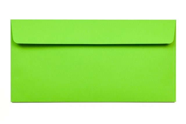 Buste DIN lunghe adesive, verde intensivo
