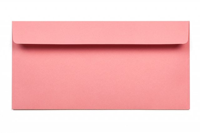 Buste DIN lunghe adesive, rosa