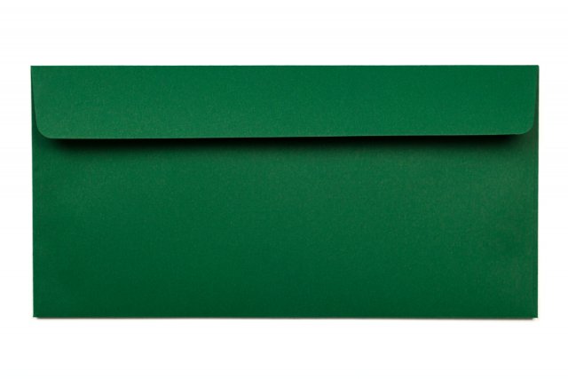 Buste DIN lunghe adesive, verde scuro