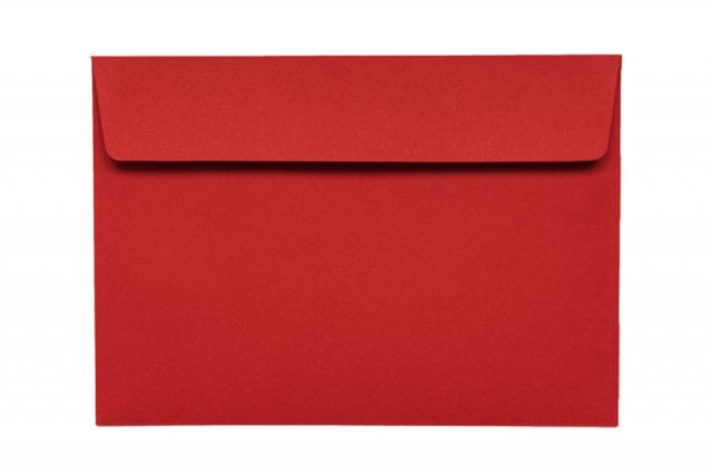 Buste DIN C6 adesive, rosse