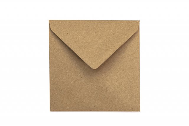 Buste quadrate 130x130 mm, carta kraft