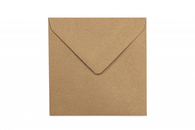 Buste quadrate 155x155 mm, carta kraft