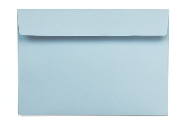 Buste DIN C6 adesive, blu chiaro