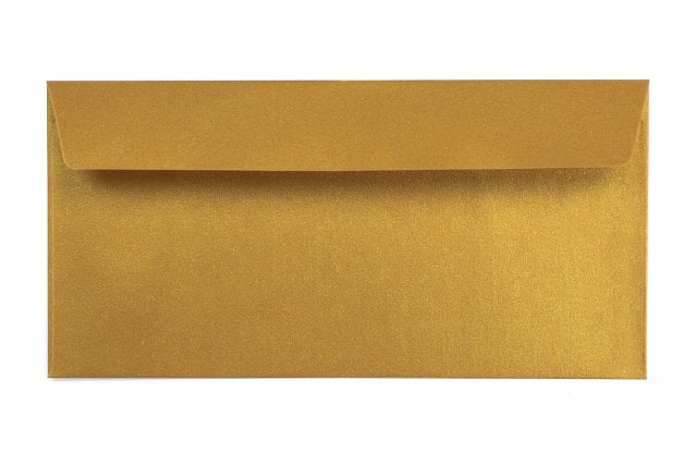 Buste DIN lunghe adesive, oro