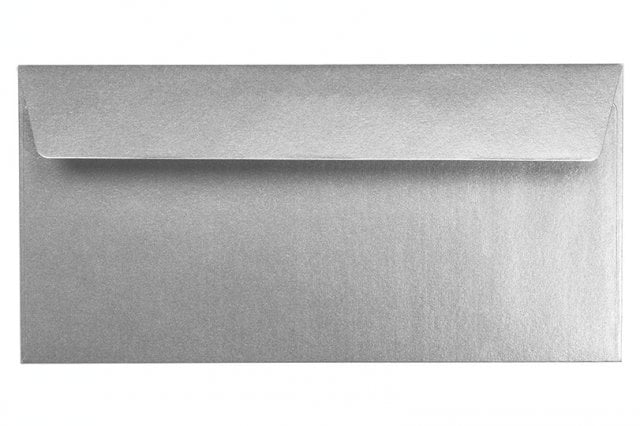 Buste DIN lunghe adesive, argento