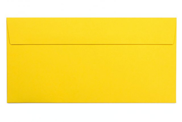 Buste DIN lunghe adesive, giallo