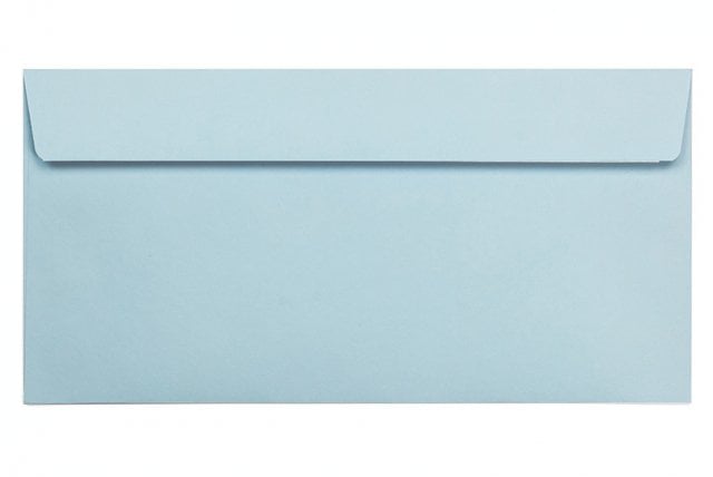 Buste DIN lunghe adesive, blu chiaro