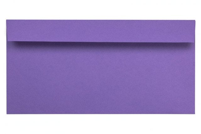 Buste DIN lunghe adesive, viola