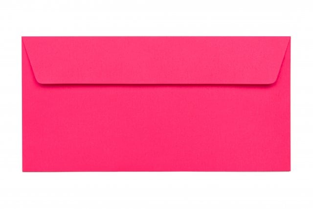 Buste DIN lunghe adesive, rosa neon