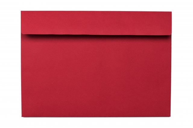 Buste DIN C5 adesive, rosso scuro