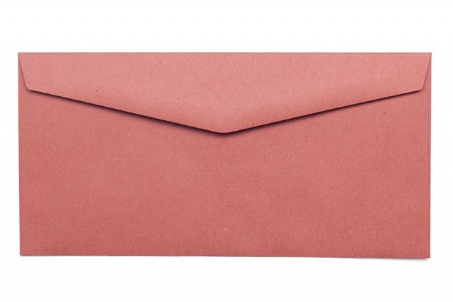 Buste DIN lunghe, rosso riciclato