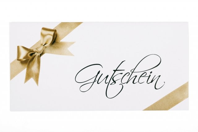 Buste DIN lunghe, bianche con stampa, voucher